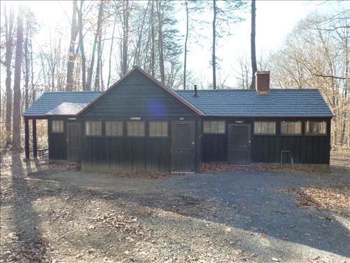 Rehabilitation of Historic Central Bath Building 95 in CC-4 at Prince William Forest Park in December 2012