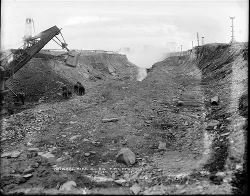 A1257-A1260--Taylor, PA--National Mine--Stripping of Mine Fire Area [1917.03.13]