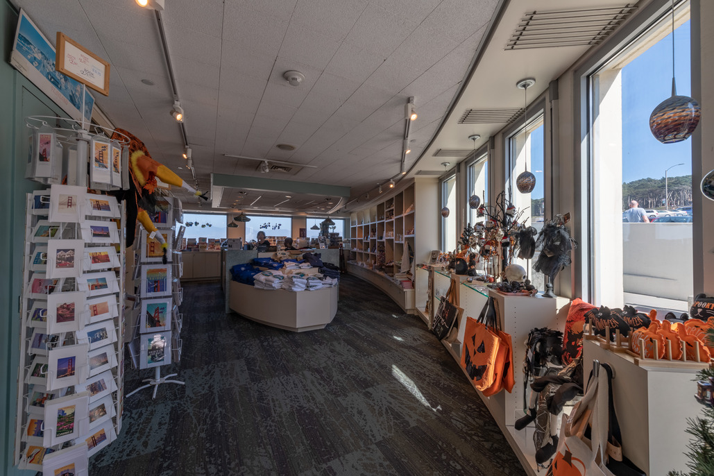 Gift Shop, carpeted, window filled room