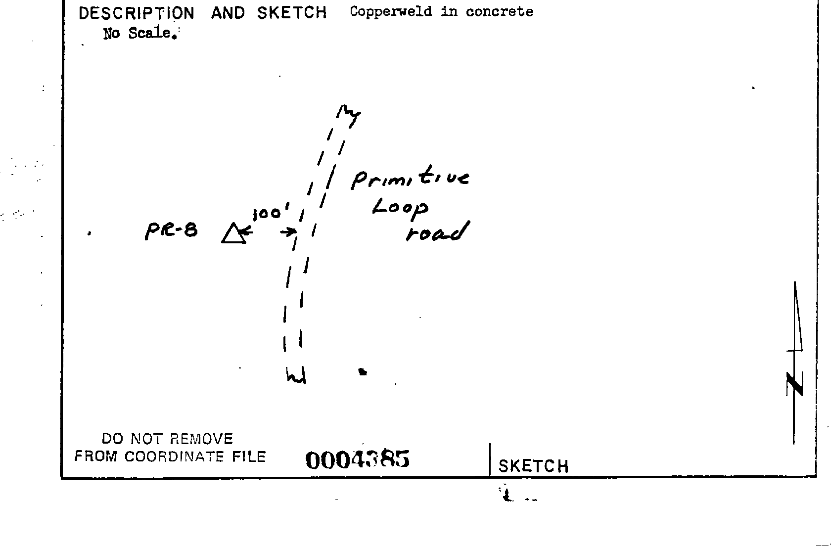 00004385 Survey Monumentation Sketch