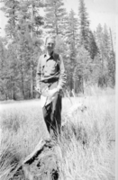Unidentified Yosemite Field School student in a meadow