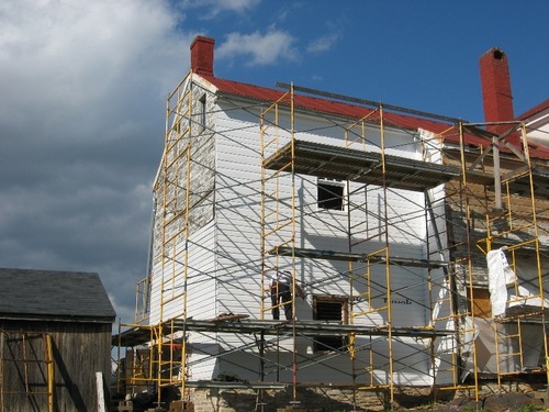 1) South Elevation stabilization in progress
