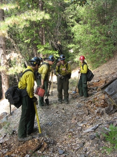 Fire crew on the Wawona NW Burn
