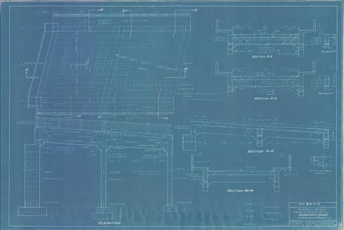 20423.BL-Dover, NJ [1.54 miles east]--Overhead Highway Bridge--Dickerson Road [1927]