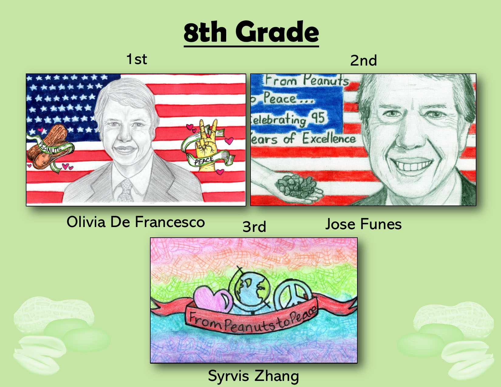8th grade Plains Peanut Festival Postcard Contest Winners