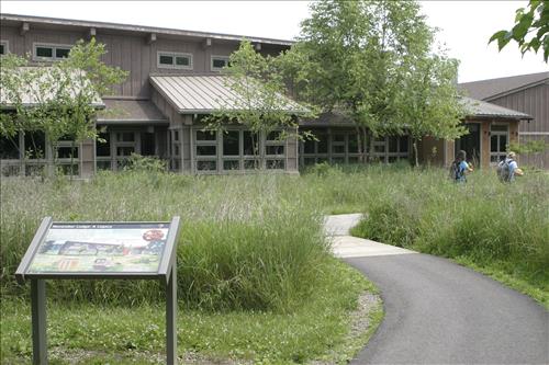 Summer theater campers walking