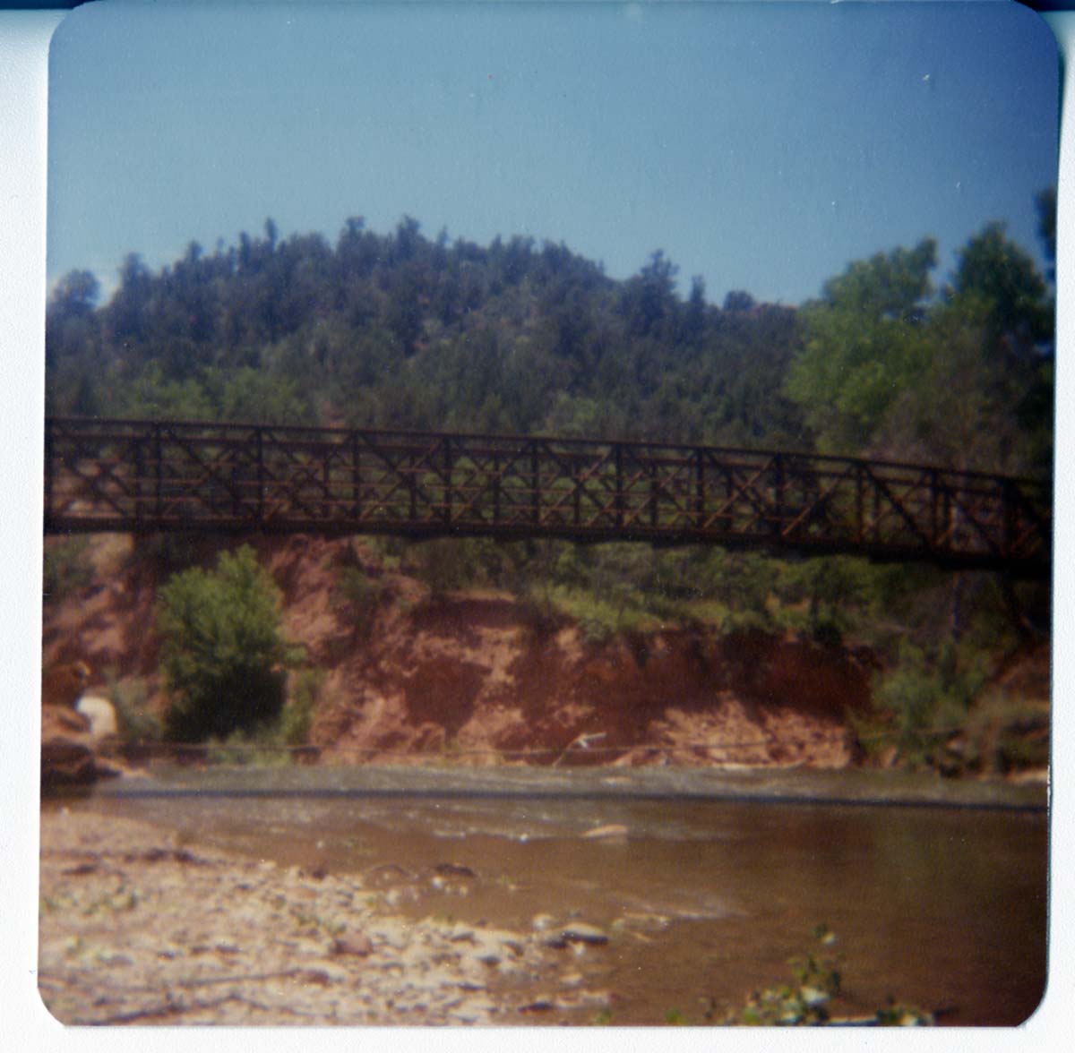 The completed Birch Creek footbridge following its arrival and replacement.