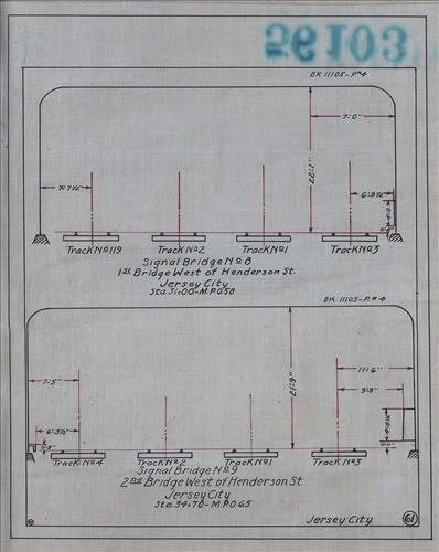 56103.LB--clearance sketches--Structures less than 8 feet from center line of track or less than 22 feet above top of rail [Group 02]