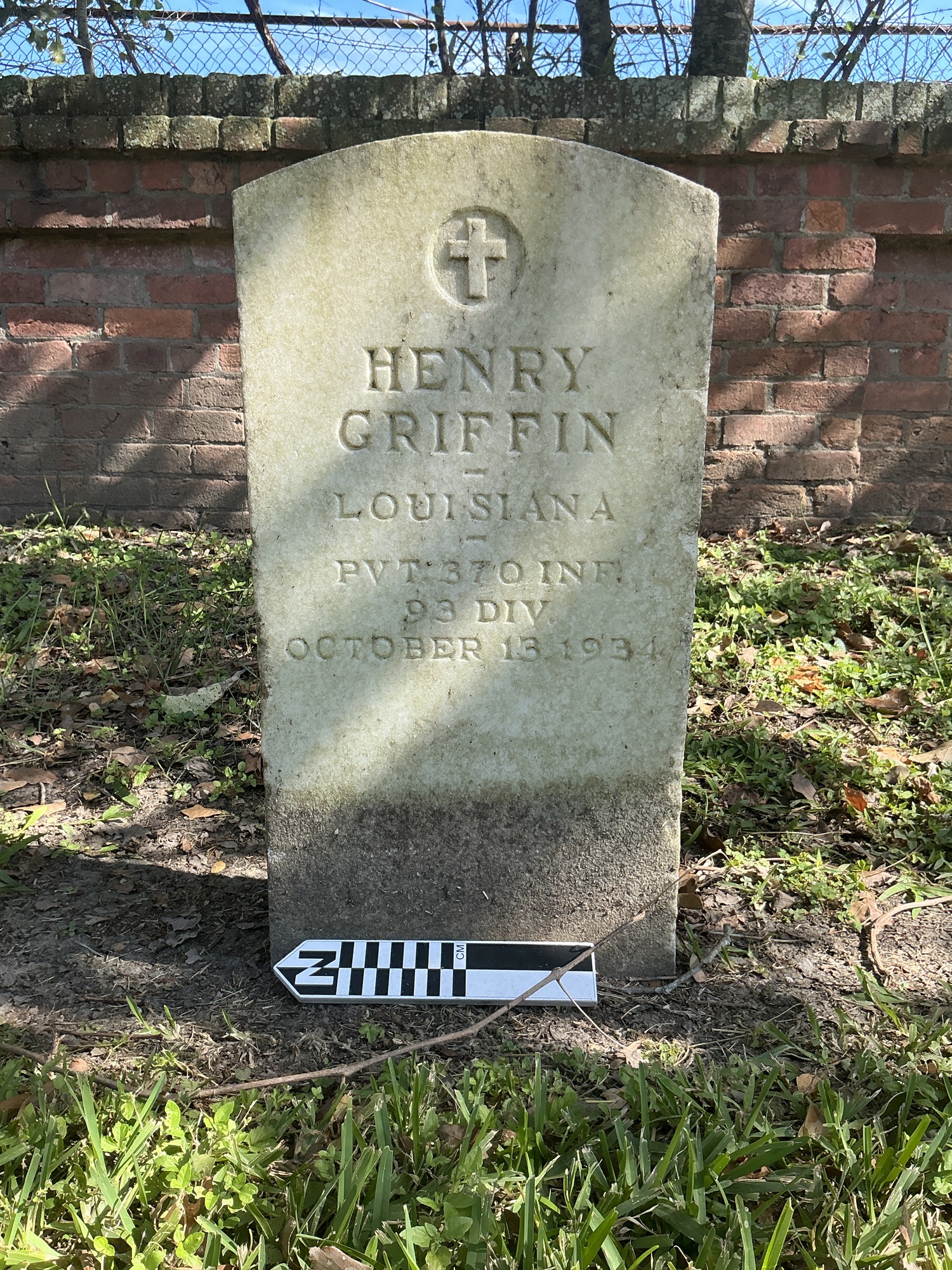 Extra image of upright marble headstone with flat face.