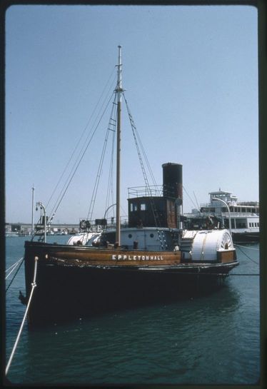 Various views of the Eppleton Hall (built 1914; tugboat) at and near the San Francisco Waterfront