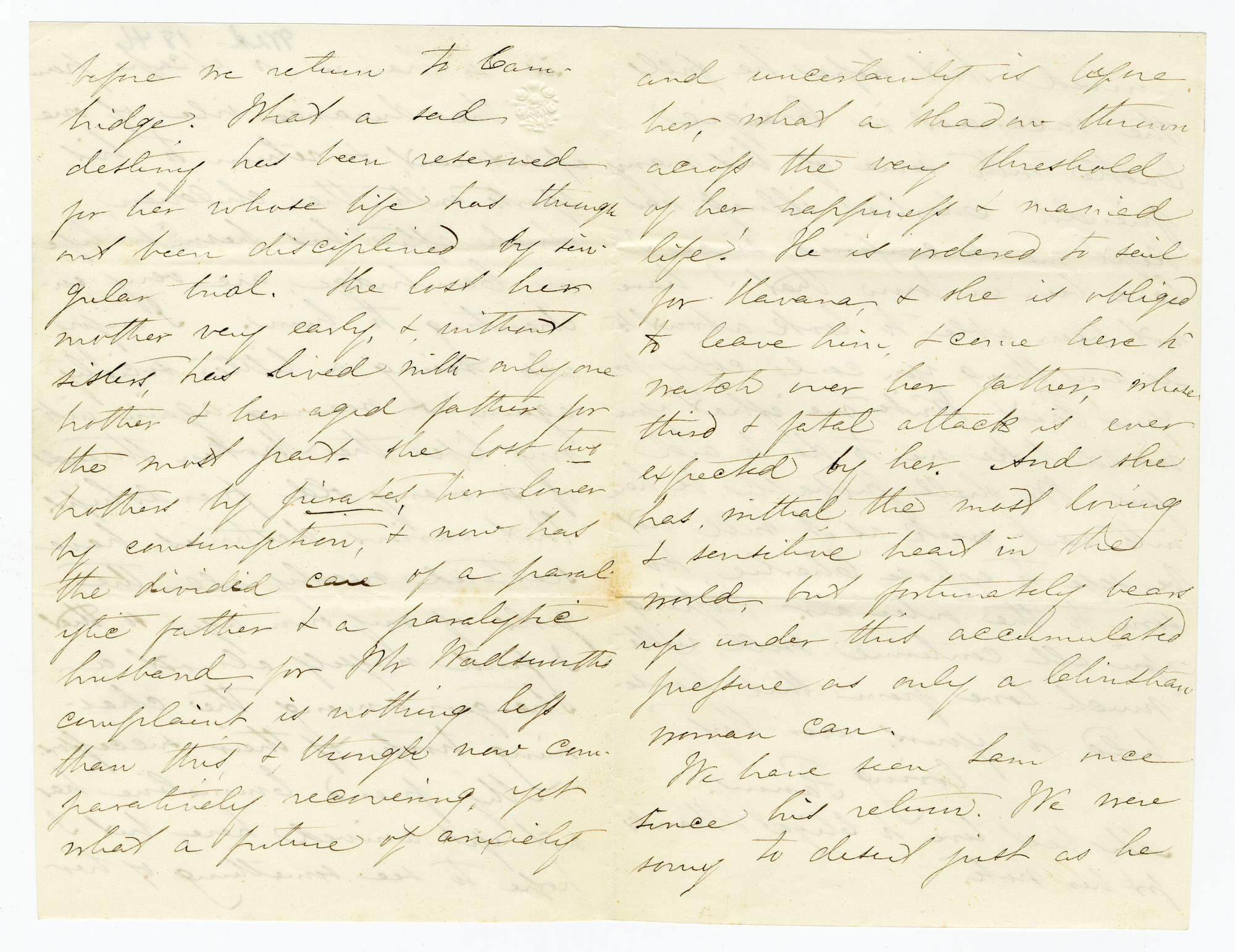 Manuscript letter