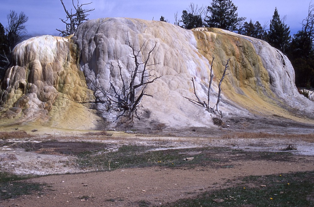 Orange Spring Mound, Mammoth Hot Springs; April 2003; Accession No. 17949