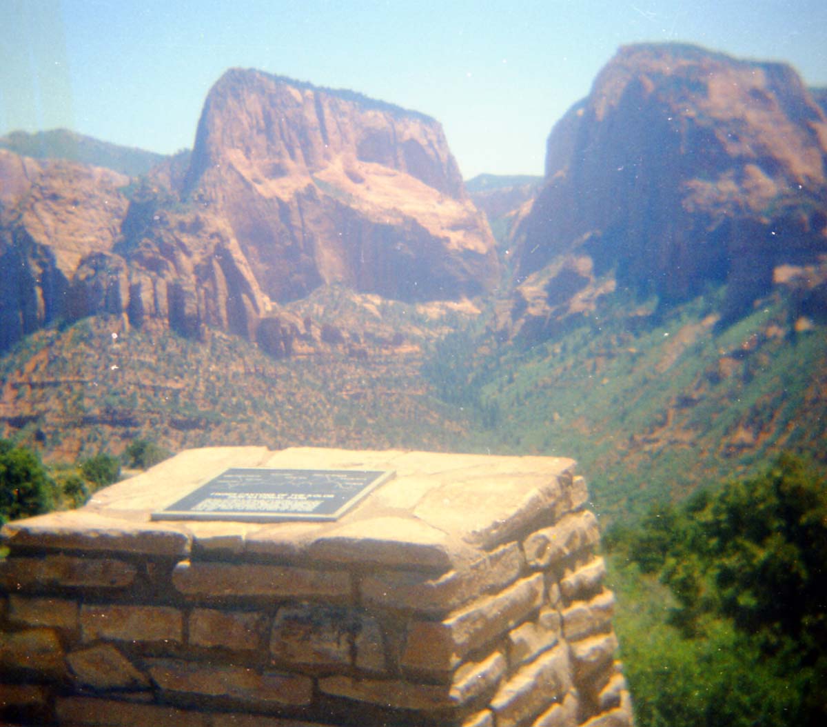 Color photos of trailside exhibits.