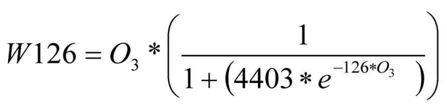 Equation for calculating W126