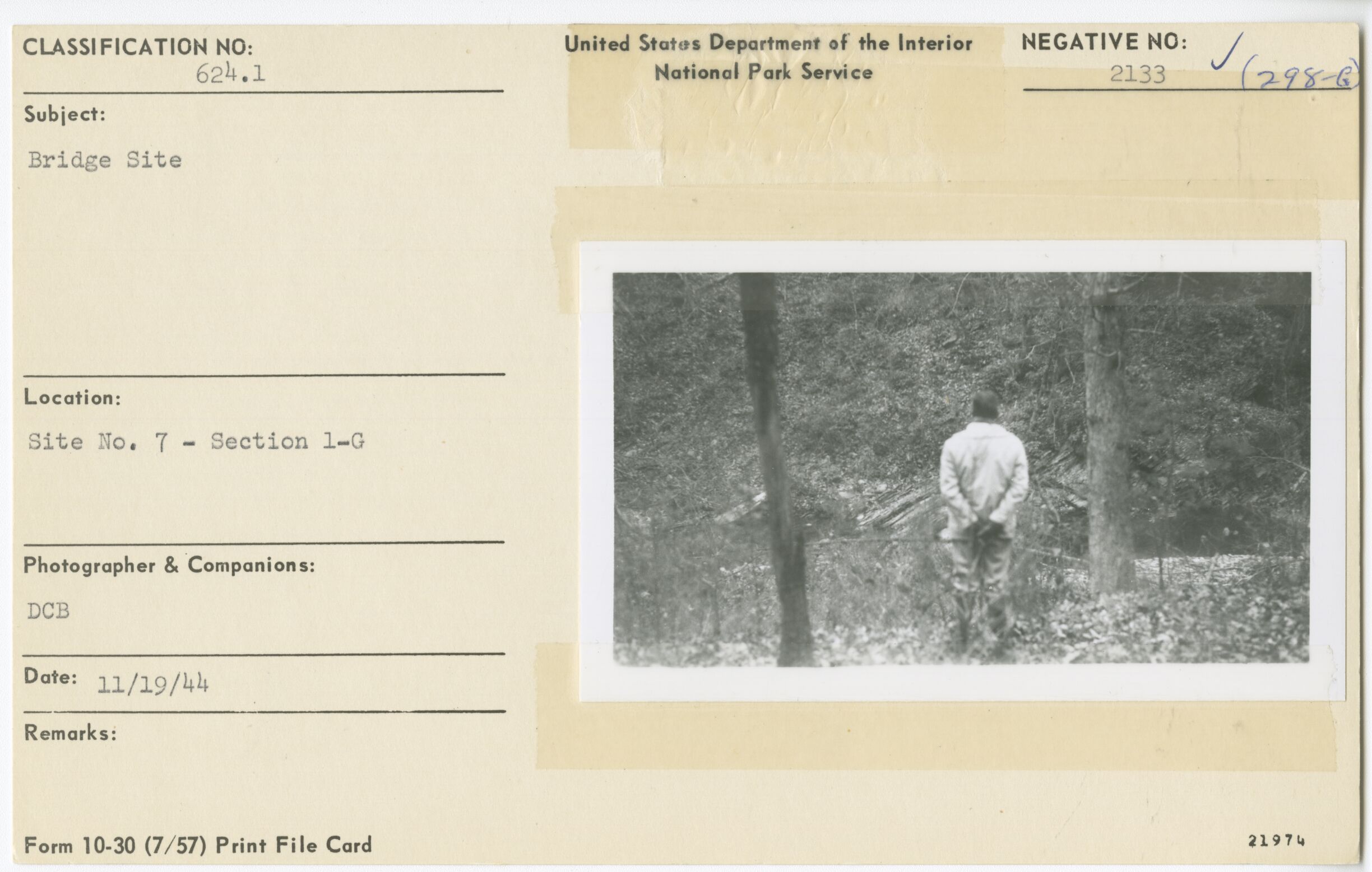 Bridge site for VA 607 and USFS road crossing