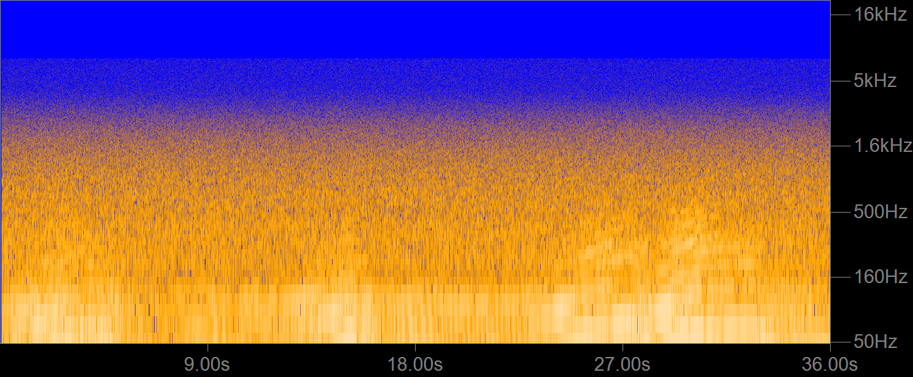 Spectrogram of a vehicle at the OLYM101BP acoustic monitoring site (Barnes Point) in Olympic NP.