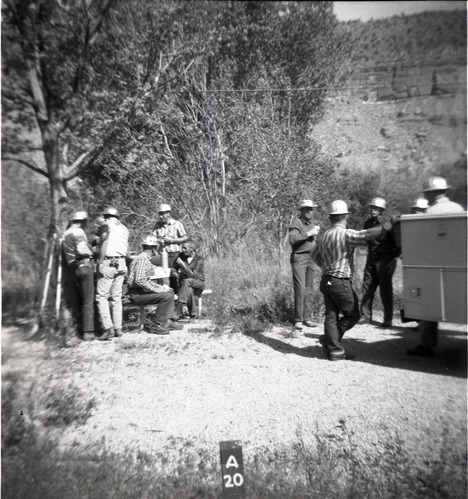 Maintenance crew on break in A-Loop (Watchman) Campground.