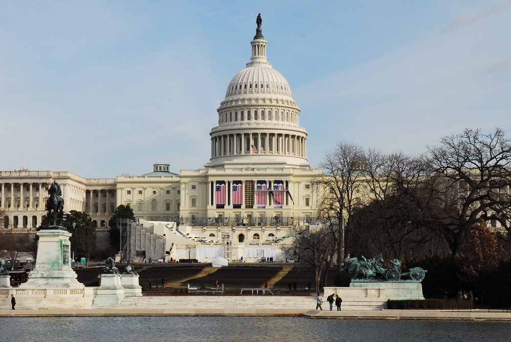 US Capitol Showing swearing in stand