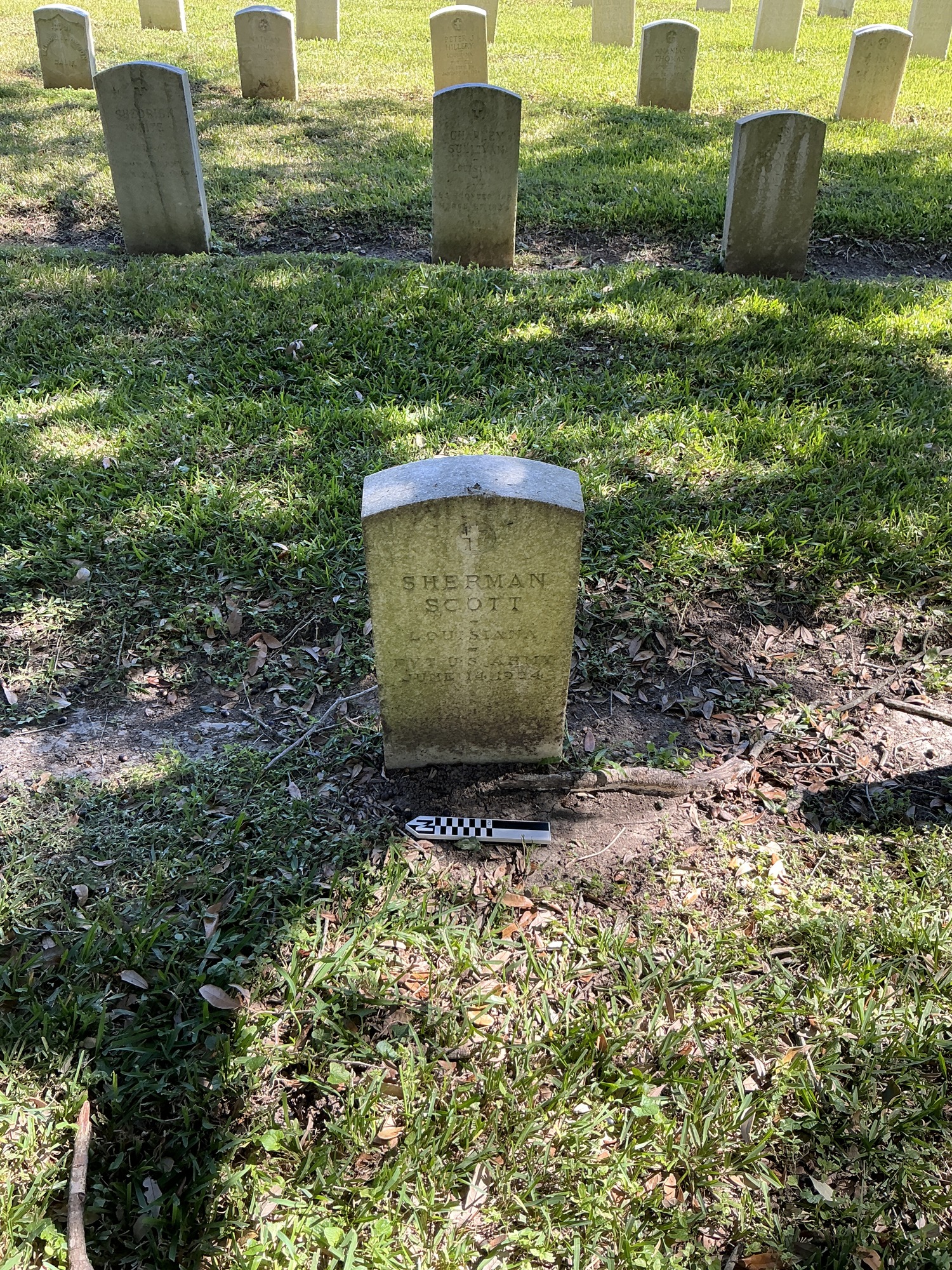 Extra image of upright marble headstone with flat face.