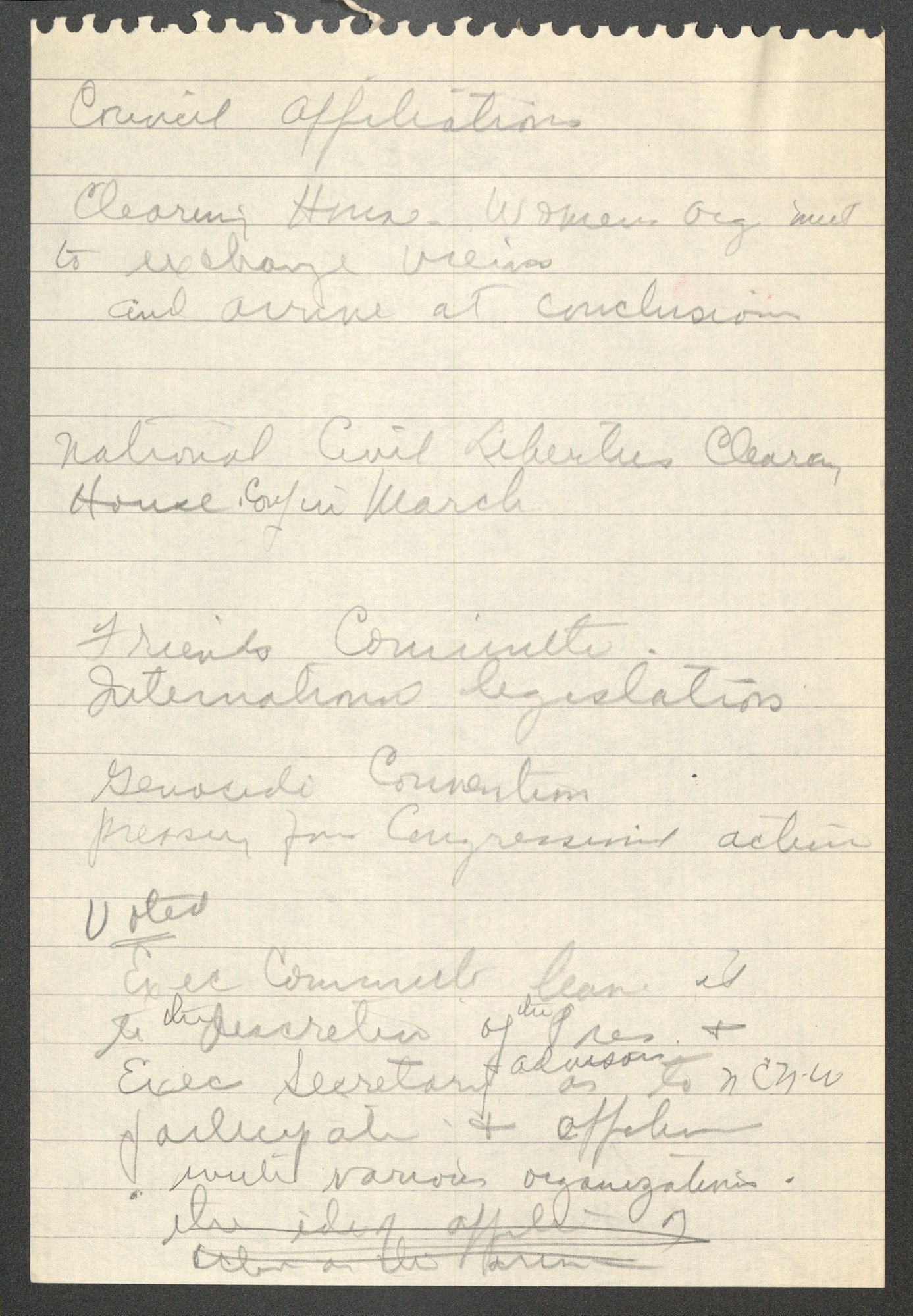 NCNW, meeting minutes, 1951