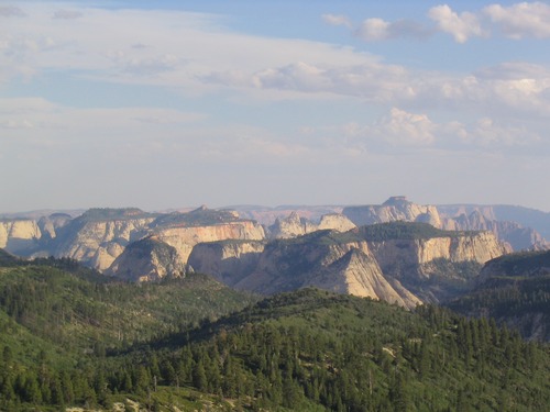 View of Zion National Park as seen from Lava Point.