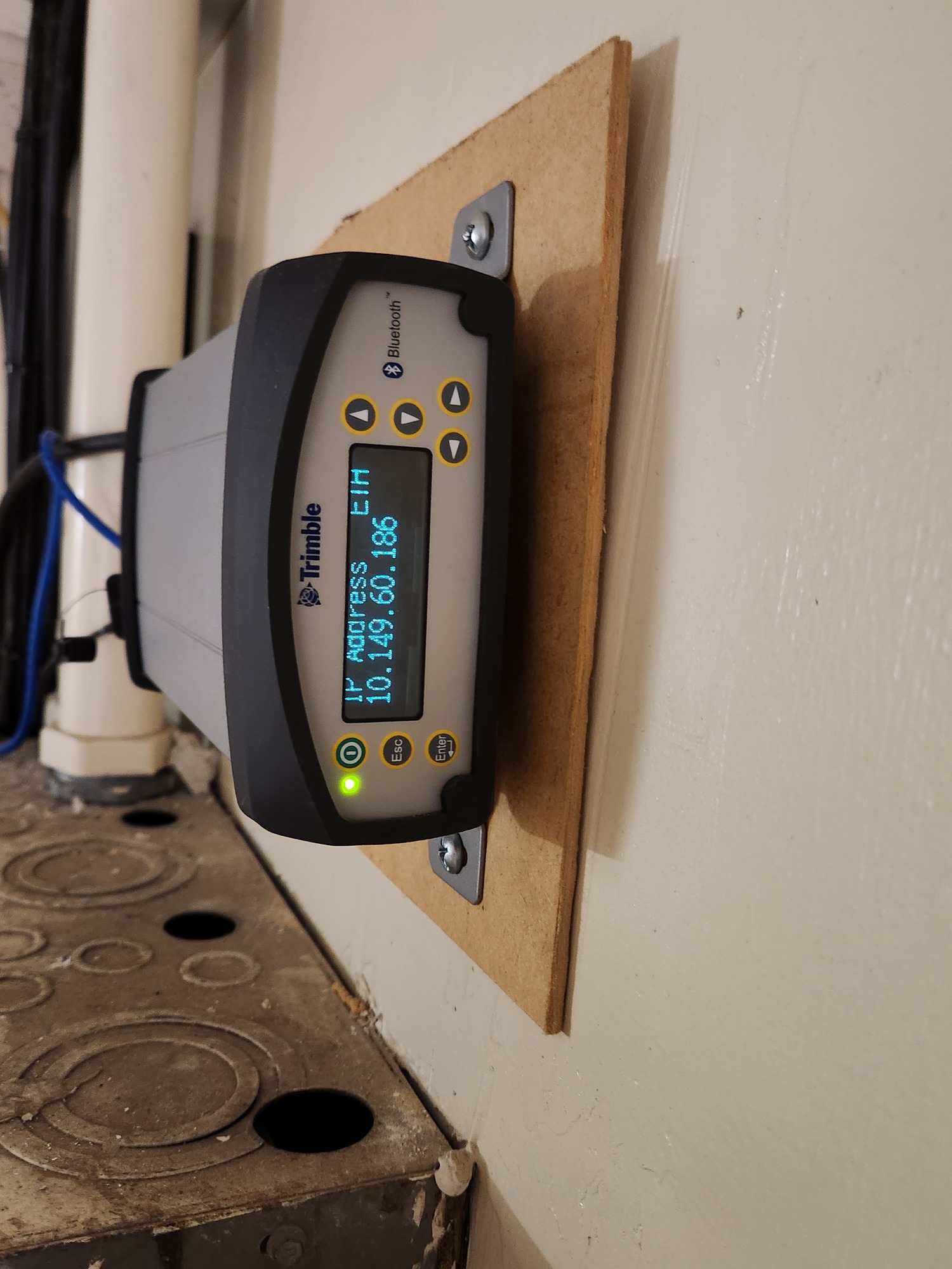 Existing NTRIP base station receiver mount at VALR.