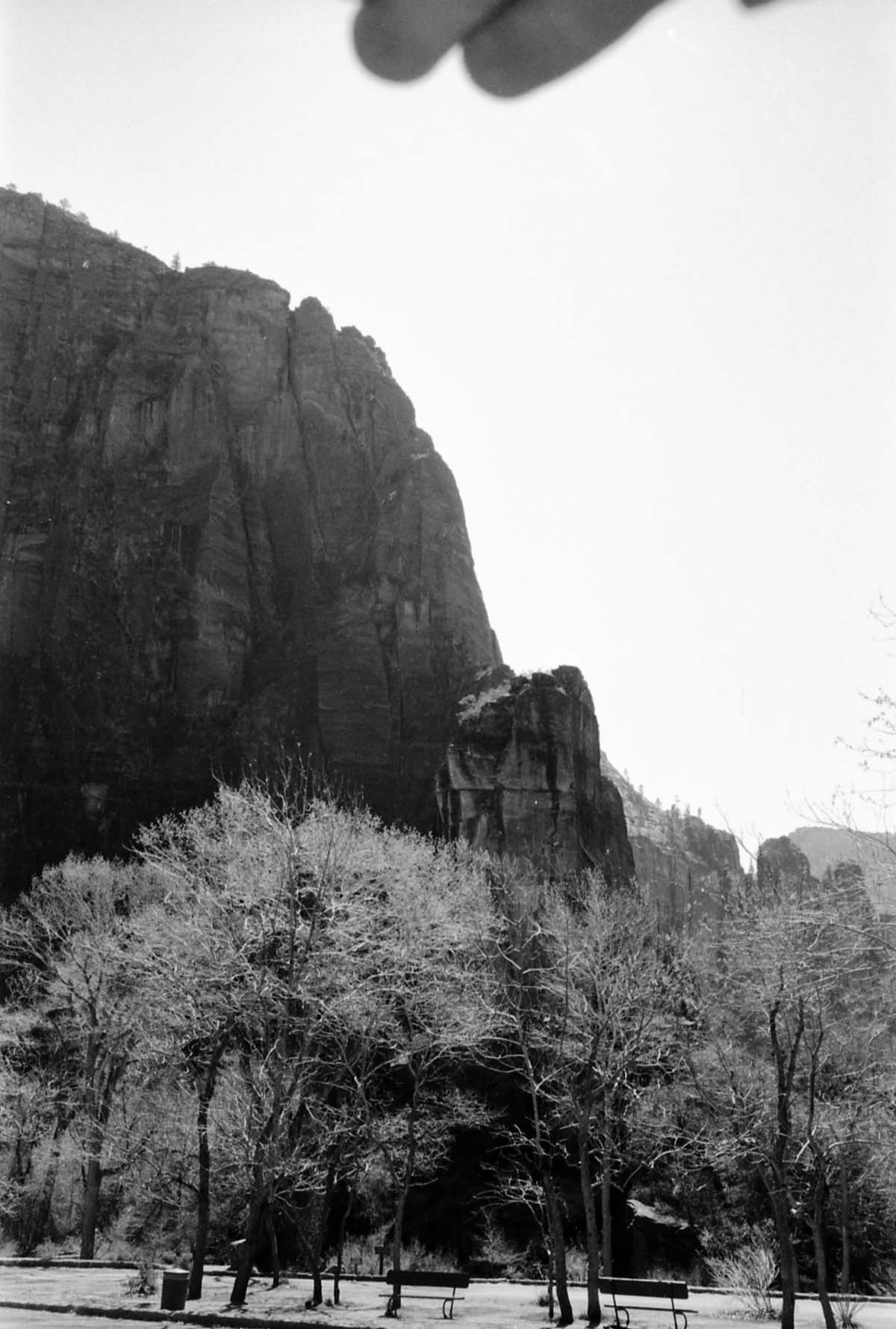BW Photos of the Temple of Sinawava - 35mm.