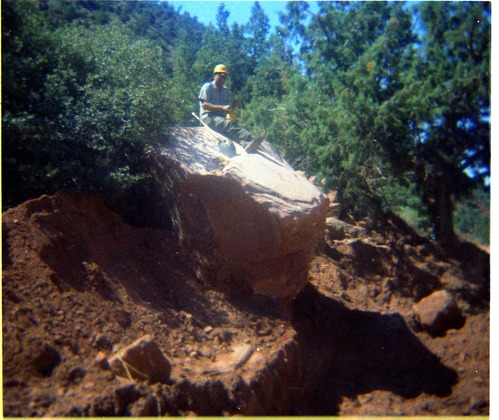 Color photos of flood damage from the flood of 1975.