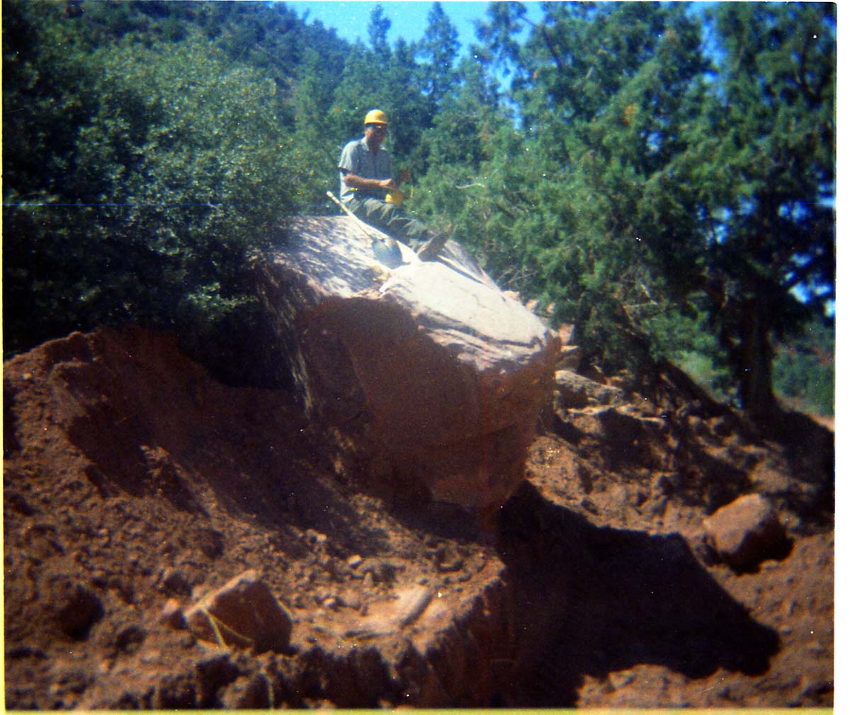 Color photos of flood damage from the flood of 1975.
