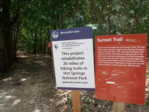 Rehab 20 Miles of Park Trails at Hot Springs National Park in March 2010