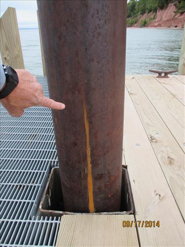 APIS, Storm Damage to Michigan Island Dock 2014