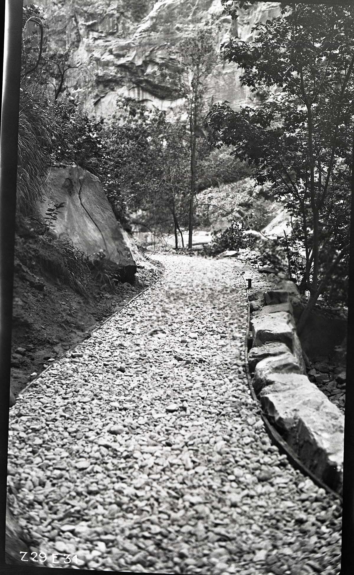 Narrows Trail construction- base course.