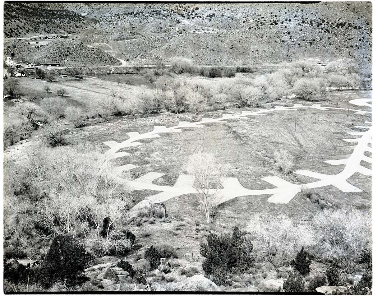 Watchman Campground completed from across Virgin River, below South Campground.