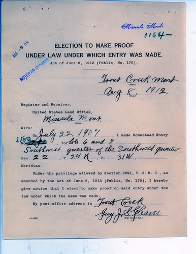 Scanned image of form. See description for text.