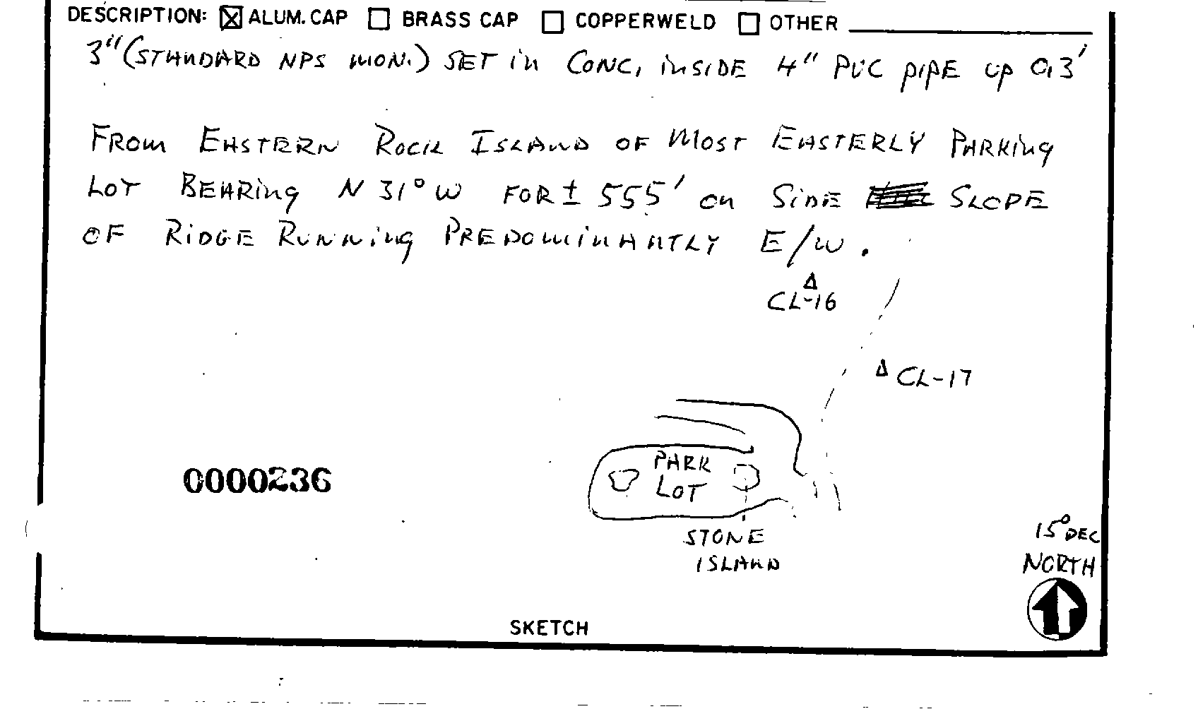 00000236 Survey Monumentation Sketch
