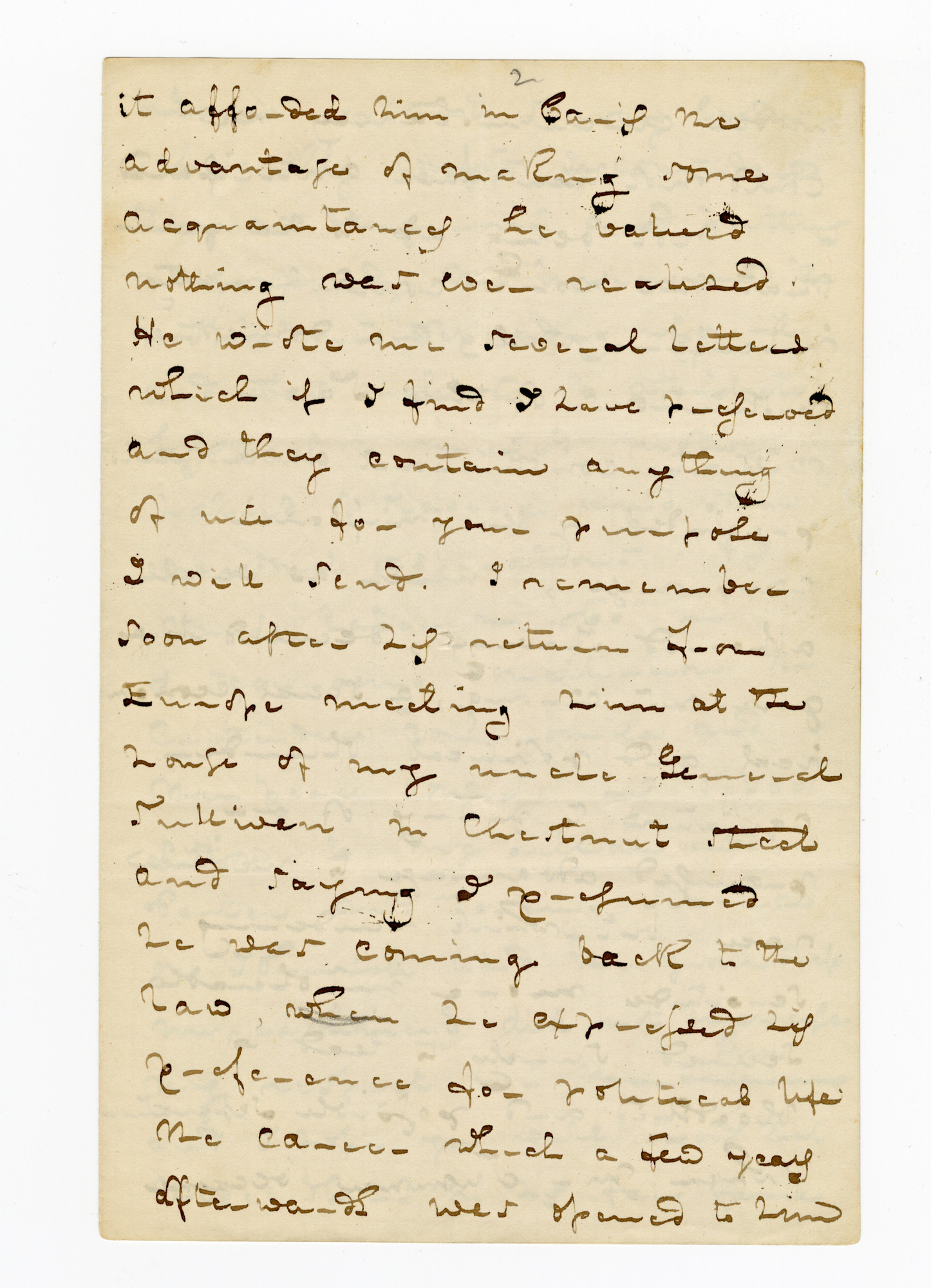 Manuscript letter
