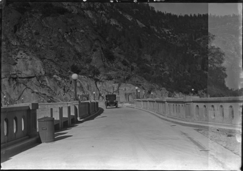 On top of the Hetch Hetchy Dam.