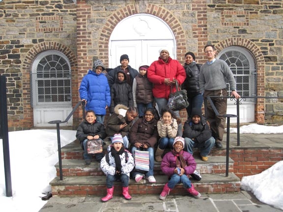 Students participating in the National Parks Foundation program First Bloom visited St. Paul's Church National Historic Site from Manhattan to learn more about this singular NPS site.