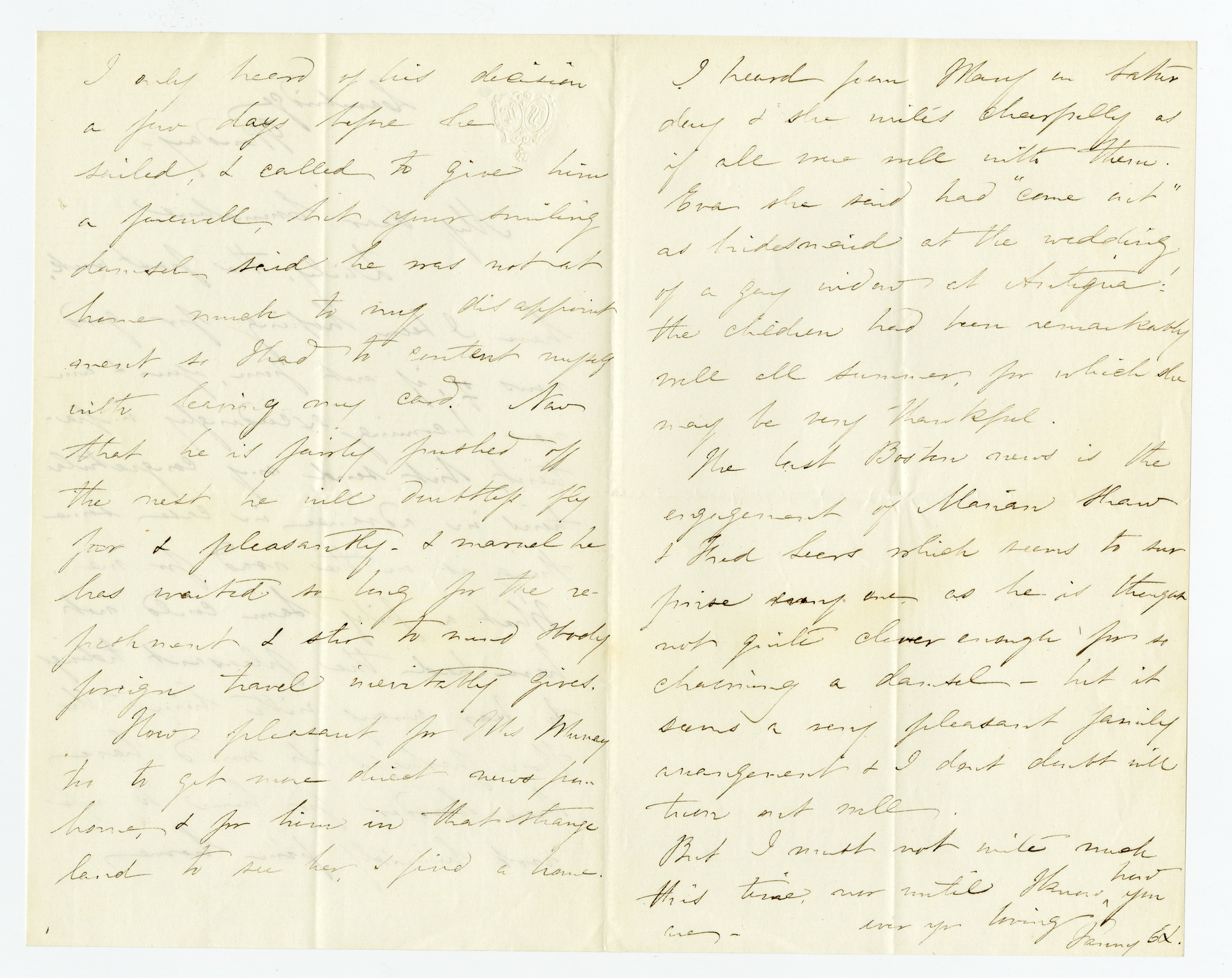 Manuscript letter
