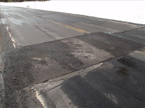 Asphalt condition on Hwy 62, CRLA