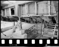 Various views of Alma (built 1891; scow schooner) in drydock, 1987. Various views of Alma (built 1891; scow schooner) in drydock, undergoing repairs and  during the spring of 1987.