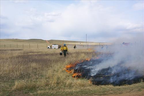 Prescribed burning monitoring at Theodore Roosevelt National Park