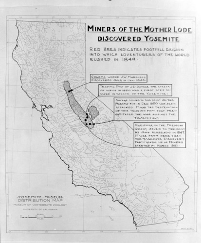 Map of the Mother Lode area.