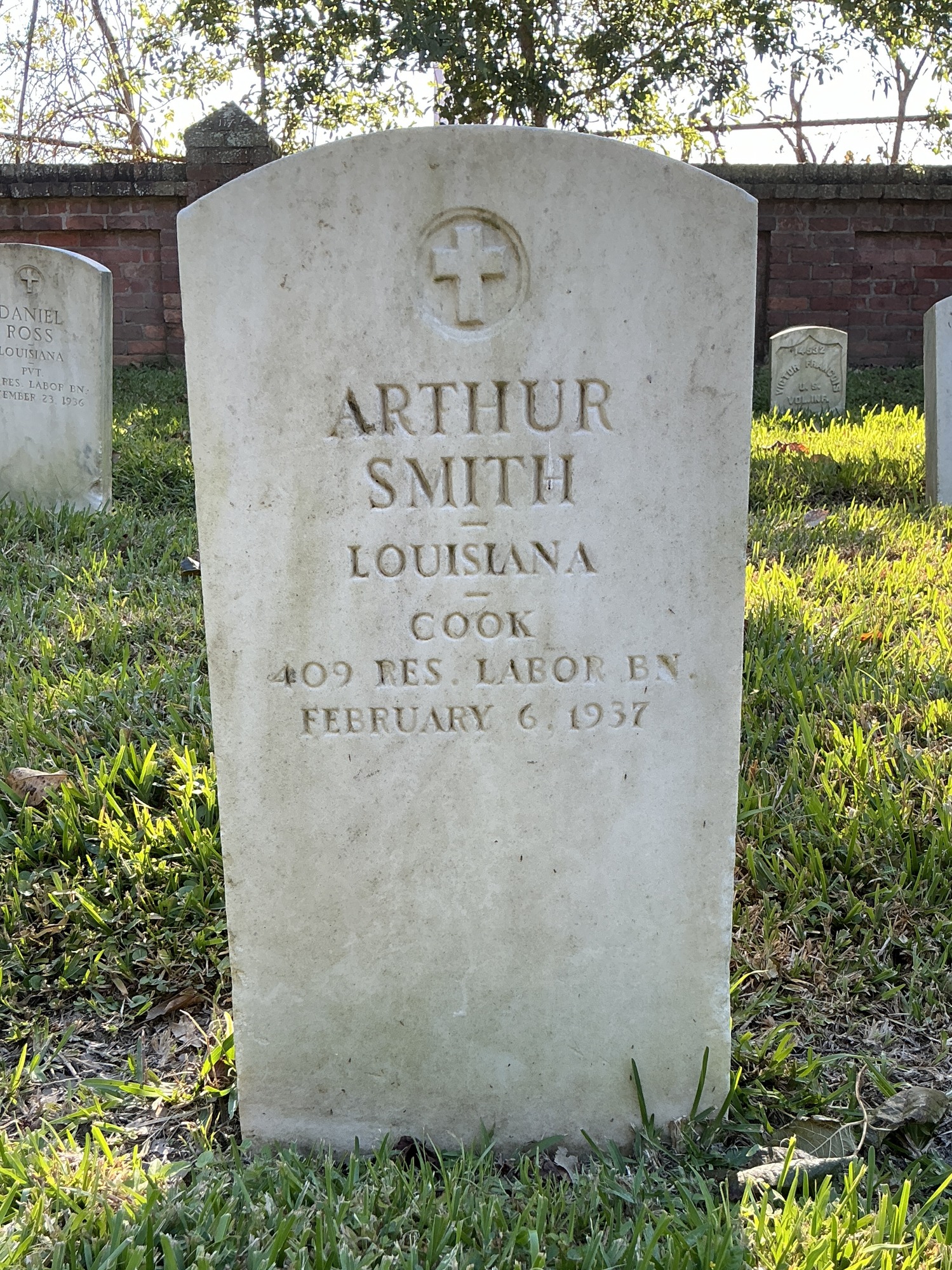 Front of upright marble headstone with flat face.