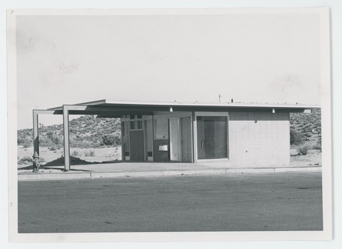 Black and white image of contact station