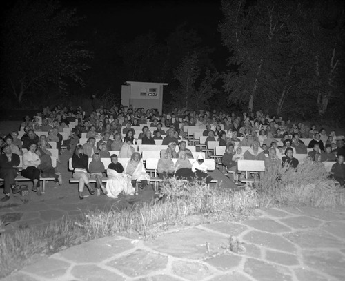 Portion of crowd at South Campground amphitheater during Labor Day Weekend