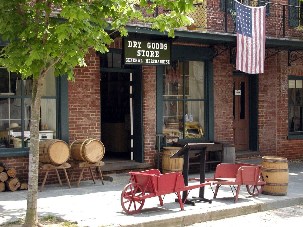 The Dry Goods Store presents a compilation of businesses from the 1850s.