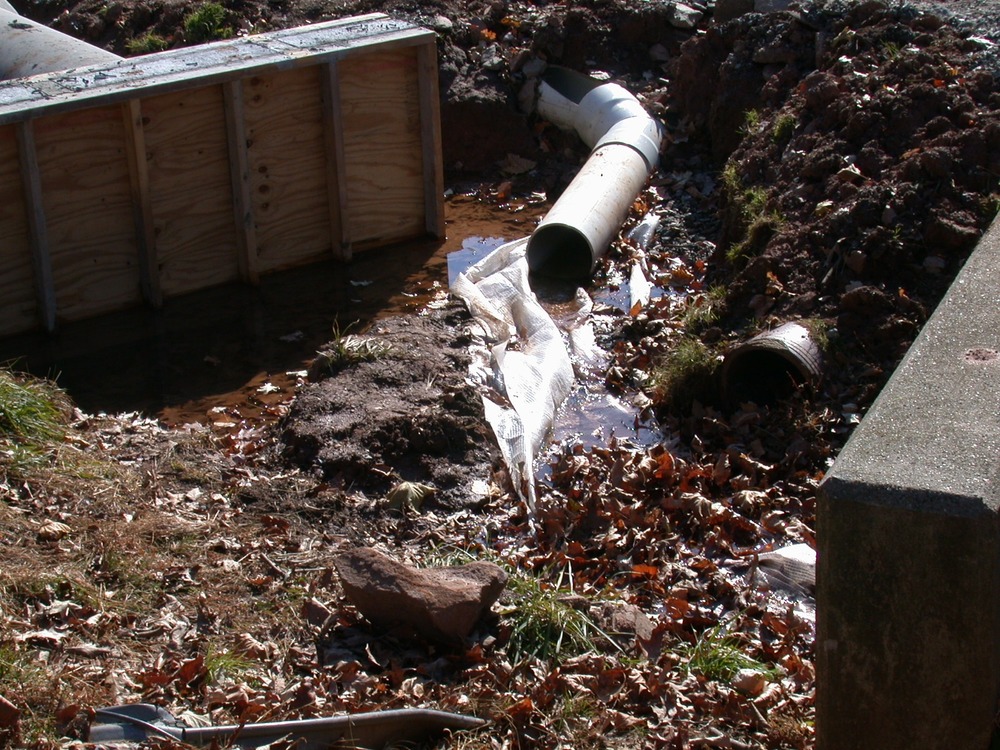 Drainage repair at General Washignton's Headquarters