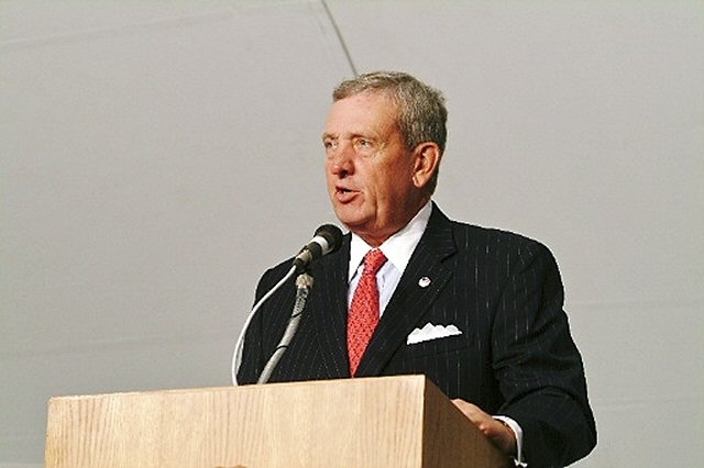 General Tommy Franks addresses the families, partners, and public at the 5th Remembrance Service.