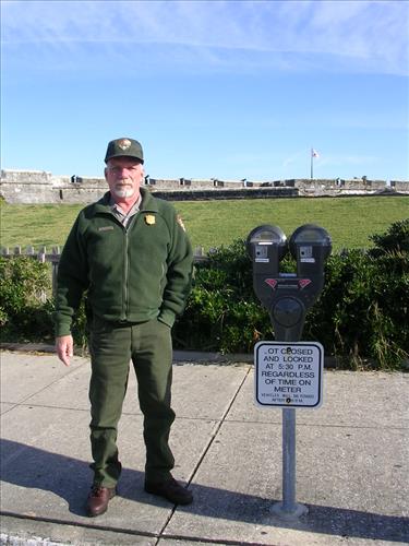 Public parking lot at Castillo de San Marcos National Monument in January 2008